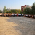 01.09.2015. Rozpoczęcie roku szkolnego w Zespole Szkół Ogólnokształcących nr 16 im.  Janusza Kusocińskiego w Kielcach / Kamil Król / Radio Kielce