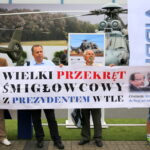02.09.2015. Pikieta związkowców z PZL "Świdnik" przeciwko nieprawidłowościom przy przetargu na śmigłowce Caracal / Kamil Król / Radio Kielce