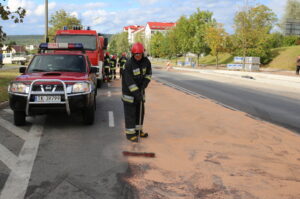 06.09.2015. Pożar miejskiego autobusu w Kielcach / Kamil Król / Radio Kielce