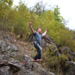 25.9.2015 Kielce. Kadzielnia Sport Festiwal 2015. Pokaz highline / Wojciech Habdas / Radio Kielce