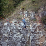 25.9.2015 Kielce. Kadzielnia Sport Festiwal 2015. Pokaz highline / Wojciech Habdas / Radio Kielce