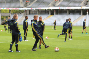 7.9.2015 Kielce. Trening młodzieżowej reprezentacji Szwecji przed meczem z Polską. / Wojciech Habdas / Radio Kielce