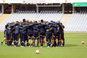 7.9.2015 Kielce. Trening młodzieżowej reprezentacji Szwecji przed meczem z Polską. / Wojciech Habdas / Radio Kielce