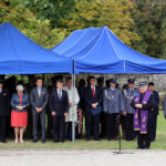 11.9.2015 Kielce. Rocznica zamachów 11 września 2001 przed pomnikiem Homo Homini / Wojciech Habdas / Radio Kielce