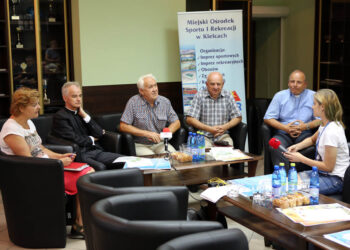 2.9.2015 Kielce. Konferencja MOOSiR - IV Rodzinny Rajd Pieszy już 12 września. / Wojciech Habdas / Radio Kielce