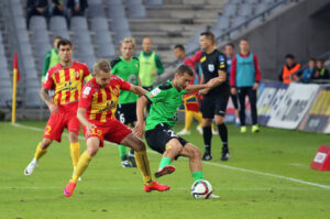 21.9.2015 Kielce. Mecz Korona Kielce - Górnik Łęczna / Wojciech Habdas / Radio Kielce