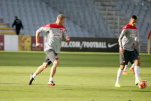 07.09.2015 Kielce. Trening młodzieżowej reprezentacji Polski przed meczem ze Szwecją. / Stanisław Blinstrub / Radio Kielce