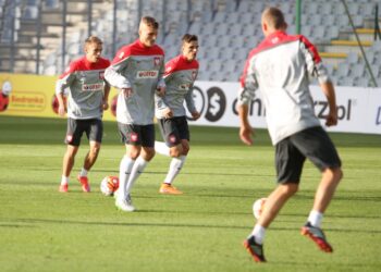 07.09.2015 Kielce. Trening młodzieżowej reprezentacji Polski przed meczem ze Szwecją. / Stanisław Blinstrub / Radio Kielce