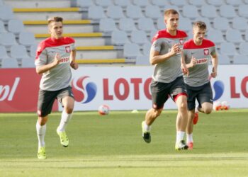 07.09.2015 Kielce. Trening młodzieżowej reprezentacji Polski przed meczem ze Szwecją. / Stanisław Blinstrub / Radio Kielce