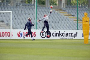 07.09.2015 Kielce. Trening młodzieżowej reprezentacji Polski przed meczem ze Szwecją. / Stanisław Blinstrub / Radio Kielce