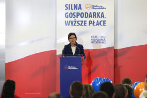 Premier Ewa Kopacz z wizytą w Kielcach (23 października 2015 r.) / Piotr Michalski / Radio Kielce