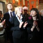 25.10.2015 Kielce. WDK. Ogłoszenie wyników wyborów w sztabie PO. Renata Janik / Stanisław Blinstrub / Radio Kielce