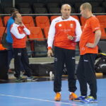 23.10.2015. Trening Vive Tauronu w Skopje / Krzysztof Bujnowicz / Radio Kielce