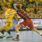 17.10.2015. Mecz 5. kolejki Ligi Mistrzów piłkarzy ręcznych: Vive Tauron Kielce - FC Barcelona / Kamil Król / Radio Kielce