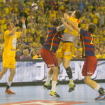 17.10.2015. Mecz 5. kolejki Ligi Mistrzów piłkarzy ręcznych: Vive Tauron Kielce - FC Barcelona / Kamil Król / Radio Kielce