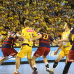 17.10.2015. Mecz 5. kolejki Ligi Mistrzów piłkarzy ręcznych: Vive Tauron Kielce - FC Barcelona / Kamil Król / Radio Kielce