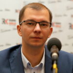 19.10.2015. Debata wyborcza. Michał Braun - Komitet Wyborczy Nowoczesna Ryszarda Petru / Kamil Król / Radio Kielce