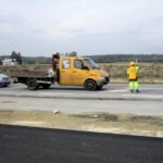 14.10.2015. Minister infrastruktury i rozwoju Maria Wasiak oraz minister spraw zagranicznych Grzegorz Schetyna wizytowali budowę trasy S7 / Robert Felczak / Radio Kielce