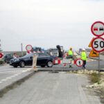 14.10.2015. Minister infrastruktury i rozwoju Maria Wasiak oraz minister spraw zagranicznych Grzegorz Schetyna wizytowali budowę trasy S7 / Robert Felczak / Radio Kielce