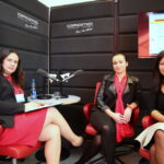 01.10.2015. "Dni dla biznesu” w Targach Kielce. Stoisko Radia Kielce / Kamil Król / Radio Kielce