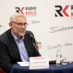 22.10.2015 Kielce. Przedwyborcza debata dotycząca edukacji i rynku pracy dla młodych ludzi. Lucjan Pietrzczyk - KW Platforma Obywatelska / Wojciech Habdas / Radio Kielce