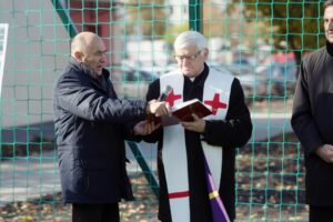 27.10.2015 Kielce. 4LO. Budżet Obywatelski. Otwarcie boisk / Stanisław Blinstrub / Radio Kielce