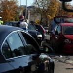 09.10.2015 Kielce. Wypadek na skrzyżowaniu Pocieszki i Warszawskiej / Stanisław Blinstrub / Radio Kielce