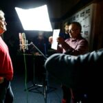 Krzysztof Cugowski i Dziennikarze Radia Kielce nagrywają pastorałkę (26 listopada 2015 r.) / Wojciech Habdas / Radio Kielce