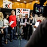 Krzysztof Cugowski i Dziennikarze Radia Kielce nagrywają pastorałkę (26 listopada 2015 r.) / Wojciech Habdas / Radio Kielce