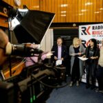 Krzysztof Cugowski i Dziennikarze Radia Kielce nagrywają pastorałkę (26 listopada 2015 r.) / Wojciech Habdas / Radio Kielce