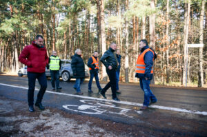 30.11.2015 Kielce. Odbiór techniczny ścieżki Green Velo / Krzysztof Żołądek / Radio Kielce