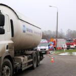 28.11.2015. Wyciek gazu na stacji paliw przy ulicy Łódzkiej w Kielcach / Kamil Król / Radio Kielce