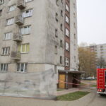 28.11.2015. Pożar w wieżowcu przy ulicy Karłowicza w Kielcach / Kamil Król / Radio Kielce