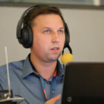 15.11.2015. 7. kolejka Ligi Mistrzów: KIF Kolding - Vive Tauron Kielce. Realizator transmisji Arkadiusz Milcarz / Kamil Król / Radio Kielce