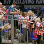 15.11.2015. 7. kolejka Ligi Mistrzów: KIF Kolding - Vive Tauron Kielce. Kibice gospodarzy gorąco zagrzewali swój zespół do walki / Kamil Król / Radio Kielce