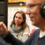 20.11.2015. Próba do Pastorałki w wykonaniu dziennikarzy Radia Kielce. W tle Iwona Murawska / Kamil Król / Radio Kielce