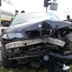 23.11.2015. Karambol na skrzyżowaniu ulic Olszewskiego i Łódzkiej w Kielcach / Kamil Król / Radio Kielce