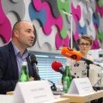 2.11.2015 Kielce. Konferencja z udziałem zastępcy prezydenta Kielc Tadeusza Sayora, prezydenta Kielc  Wojciecha Lubawskiego, dyrektora Kieleckiego Parku Technologicznego Szymona Mazurkiewicza / Wojciech Habdas / Radio Kielce