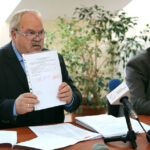 2.11.2015 Kielce. Konferencja prasowa dotycząca przyszłości KKSM / Wojciech Habdas / Radio Kielce