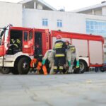 04.11.2015. Ćwiczenia służb ratowniczych w Świętokrzyskim Centrum Pediatrii / Wojciech Habdas / Radio Kielce