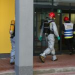 04.11.2015. Ćwiczenia służb ratowniczych w Świętokrzyskim Centrum Pediatrii / Wojciech Habdas / Radio Kielce