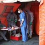 04.11.2015. Ćwiczenia służb ratowniczych w Świętokrzyskim Centrum Pediatrii / Wojciech Habdas / Radio Kielce