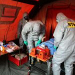 04.11.2015. Ćwiczenia służb ratowniczych w Świętokrzyskim Centrum Pediatrii / Wojciech Habdas / Radio Kielce