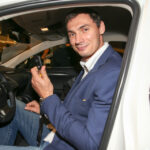 10.11.2015 Kielce. Vive Tauron. Podpisanie umowy z Lexusem. Krzysztof Lijewski / Stanisław Blinstrub / Radio Kielce