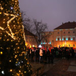 Świąteczna choinka na kieleckim rynku (7 grudnia 2015 r.) / Piotr Michalski / Radio Kielce