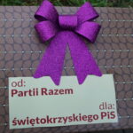 18.12.2015. Happening Partii Razem przed siedzibą świętokrzyskiego PiS / Kamil Król / Radio Kielce