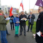 18.12.2015. Happening Partii Razem przed siedzibą świętokrzyskiego PiS / Kamil Król / Radio Kielce