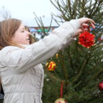 19.12.2015. Strojenie choinek na rynku w Daleszycach / Kamil Król / Radio Kielce