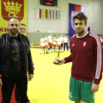 30.12.2015 Kielce. Międzynarodowy Turniej w Piłce Ręcznej o Puchar Prezydenta Miasta Kielce. Najlepszy strzelec - Balazs Szollosi z Węgier / Wojciech Habdas / Radio Kielce