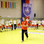 30.12.2015 Kielce. Międzynarodowy Turniej w Piłce Ręcznej o Puchar Prezydenta Miasta Kielce. Zwyciężyła Reprezentacja Polski B. Najlepszy bramkarz - Adam Morawski. / Wojciech Habdas / Radio Kielce